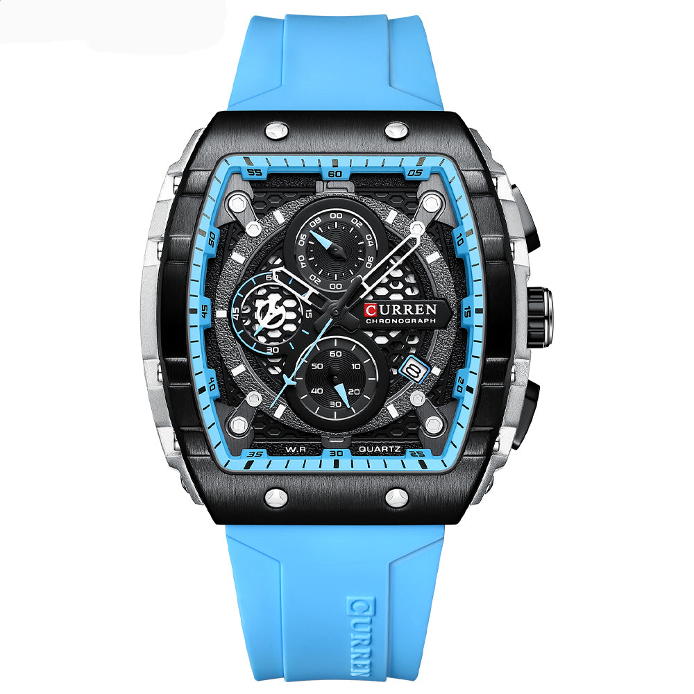 Curren - Sport Six-Hand Silicone Strap Men Quartz Watch